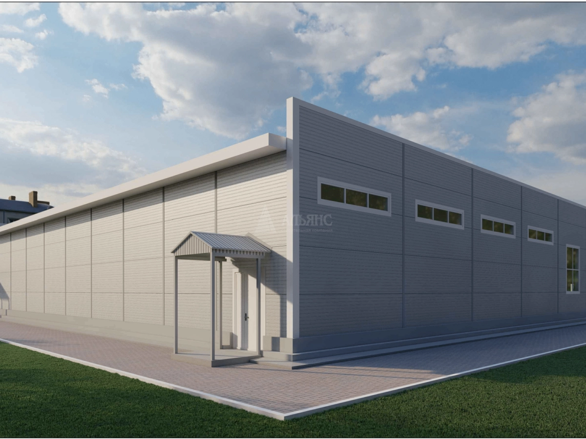3D визуализация Магазин из сэндвич-панелей - фото 3