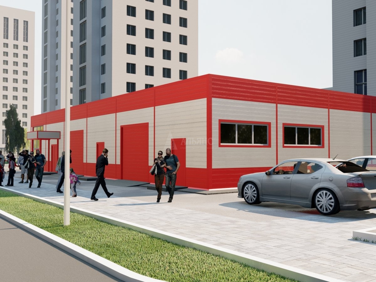 3D визуализация СТО из сэндвич-панелей - фото 2