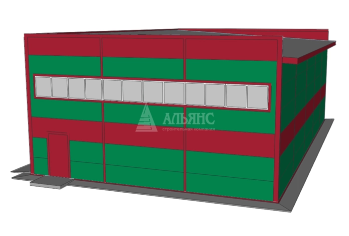 3D визуализация Склад из сэндвич-панелей - фото 6