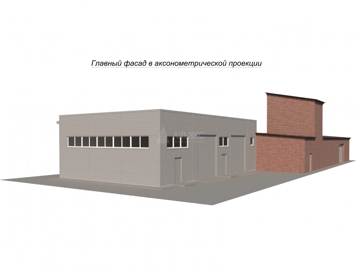 3D визуализация Гаражный бокс из сэндвич панелей - фото 9